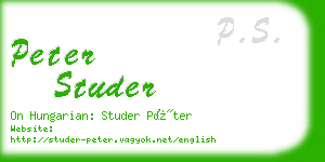 peter studer business card